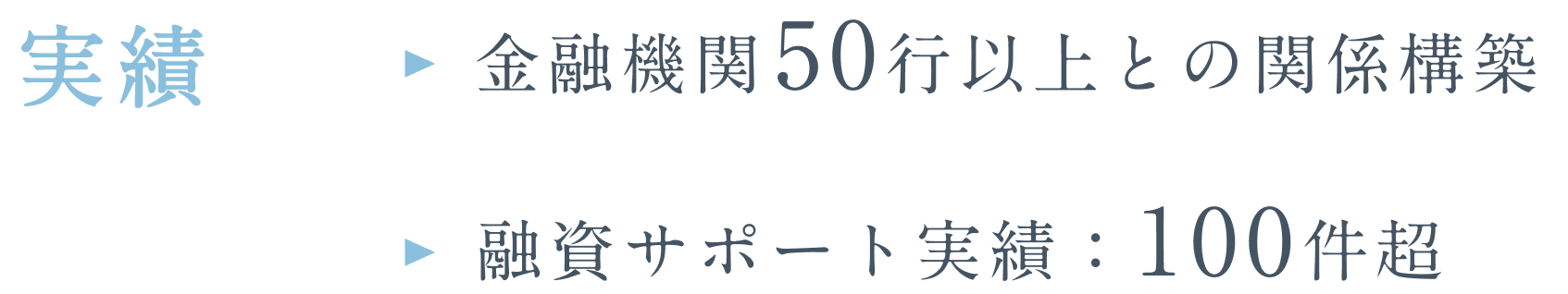 実績
